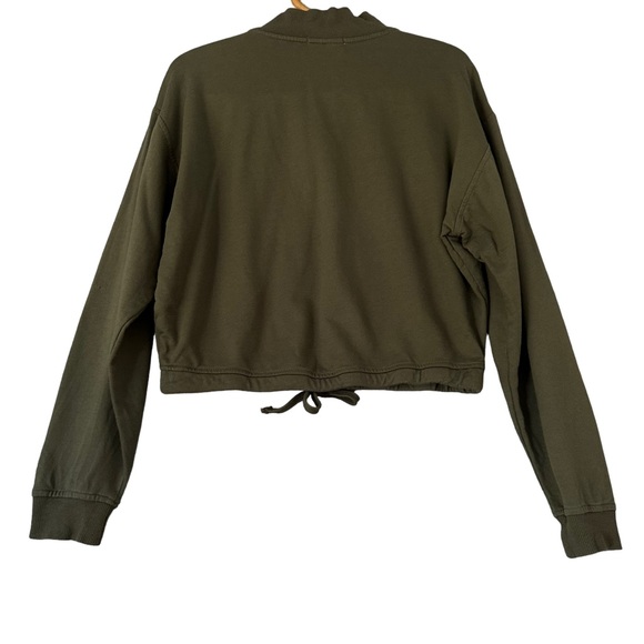 Marine Layer | Rory Zip Sweatshirt in Olive Size S - Picture 9 of 13
